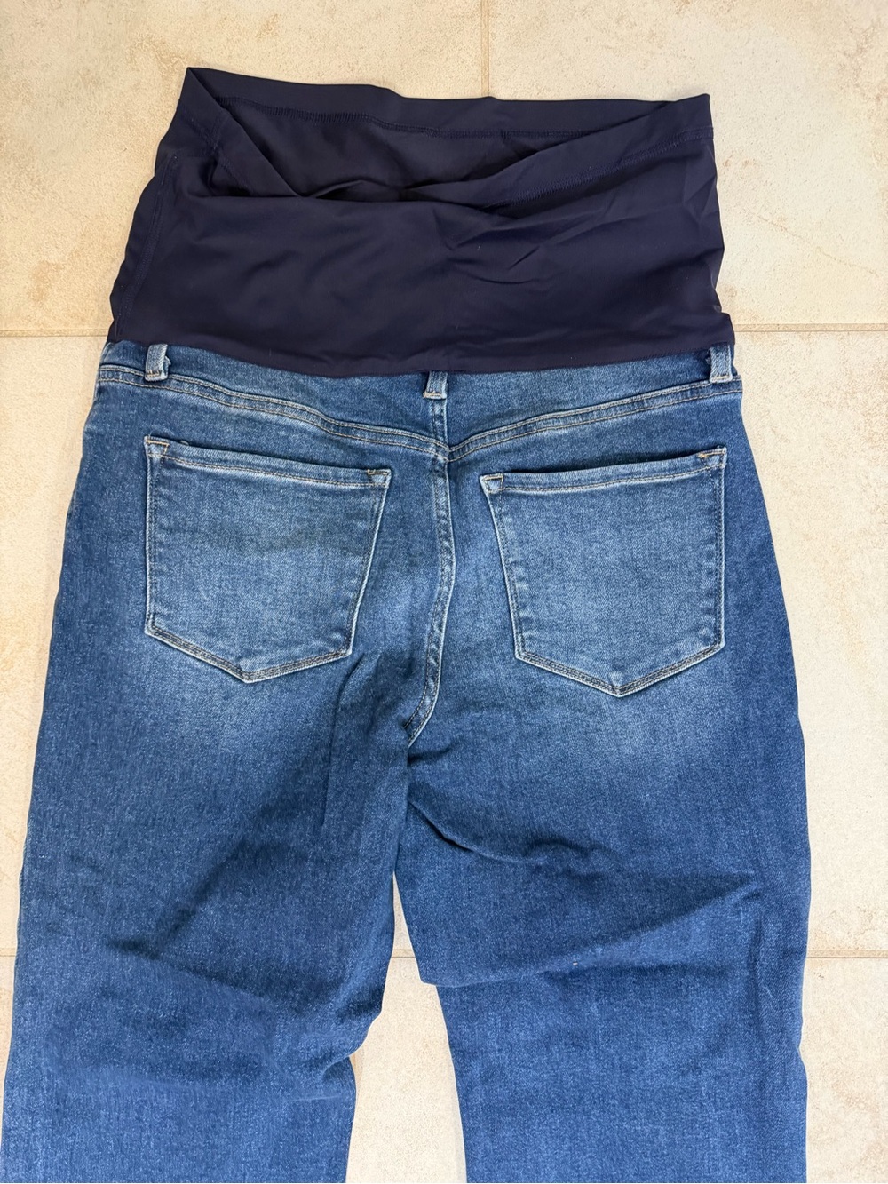 Pinkblush Navy & Dark Blue Maternity Flare Jeans - Picture 6 of 6